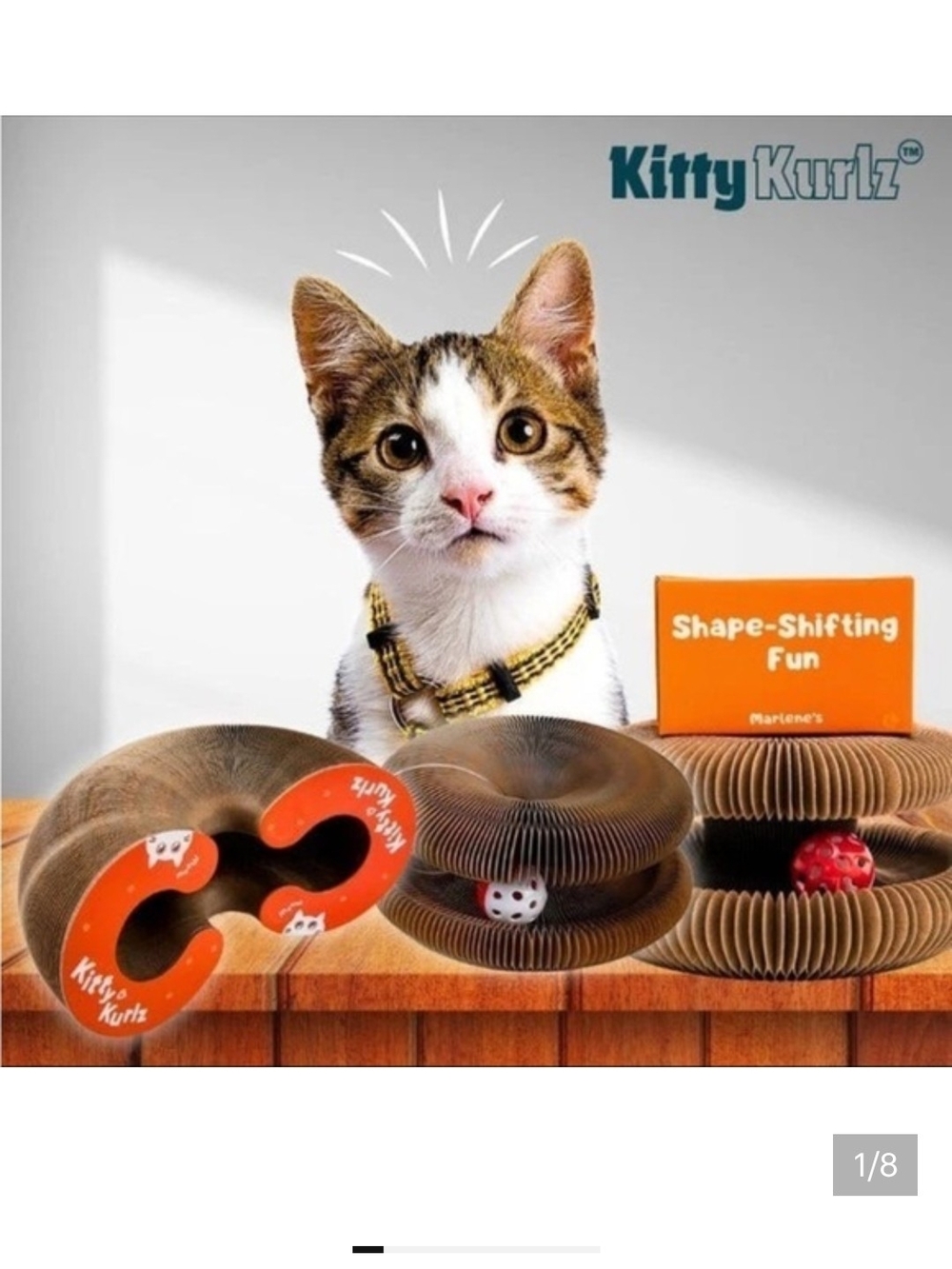KittyKurlz Interactive Cat Scratching Toy, NIB
